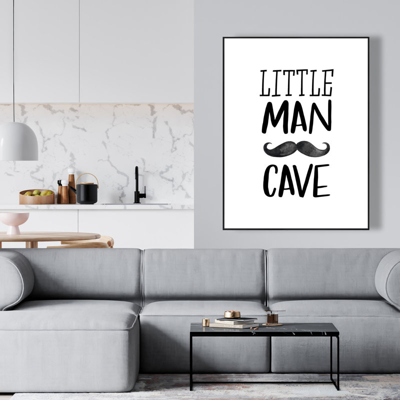 Little man cave - Toile encadrée pour une décoration intérieure élégante