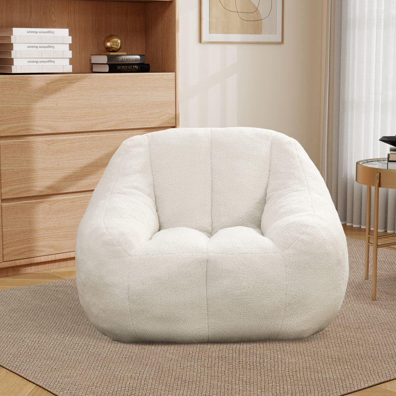Fauteuil à billes, fauteuil de plancher moderne, Ourson blanc