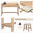 4-Piece Counter Height Dining Table Set with Storage Drawers-683053992
