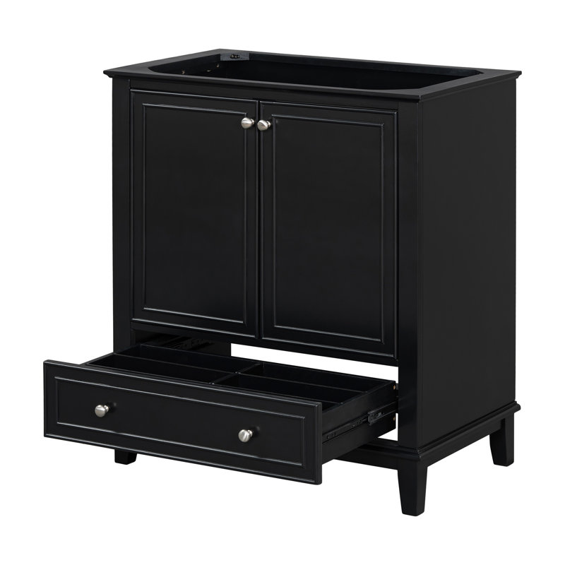 Meuble-lavabo 30 po sans lavabo, base seulement, armoire de salle de bain multifonctionnelle avec portes et tiroir
