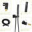 Matte Black Shower With 12 Inch Dual Heads - Wall Mounted, Handheld Spray Head System In Square Inch, Mounted-126673553