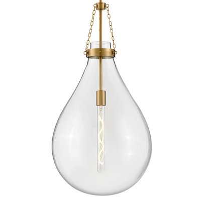 Eloise 16-in Single Light Raindrop-Shaped Pendant