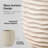 15” Dia Wavy Texture Concrete Planter Set with Drainage Hole, Round Indoor Outdoor Plant Pots in Beige-1263827690