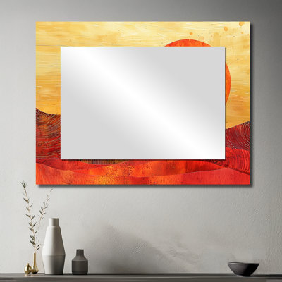 Lever de soleil, paysage du Sahara en Afrique - désert, art mural décoratif - imprimé sur métal