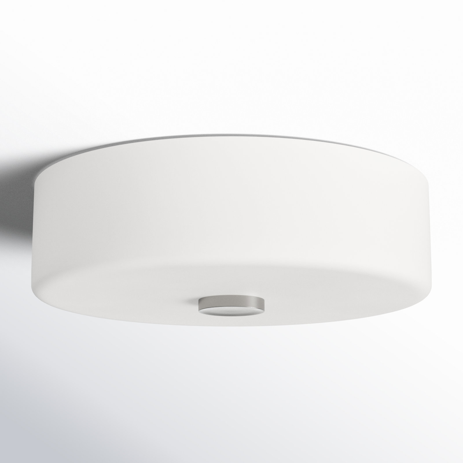 Kade 2 Light Glass Flush Mount, Polished Nickel