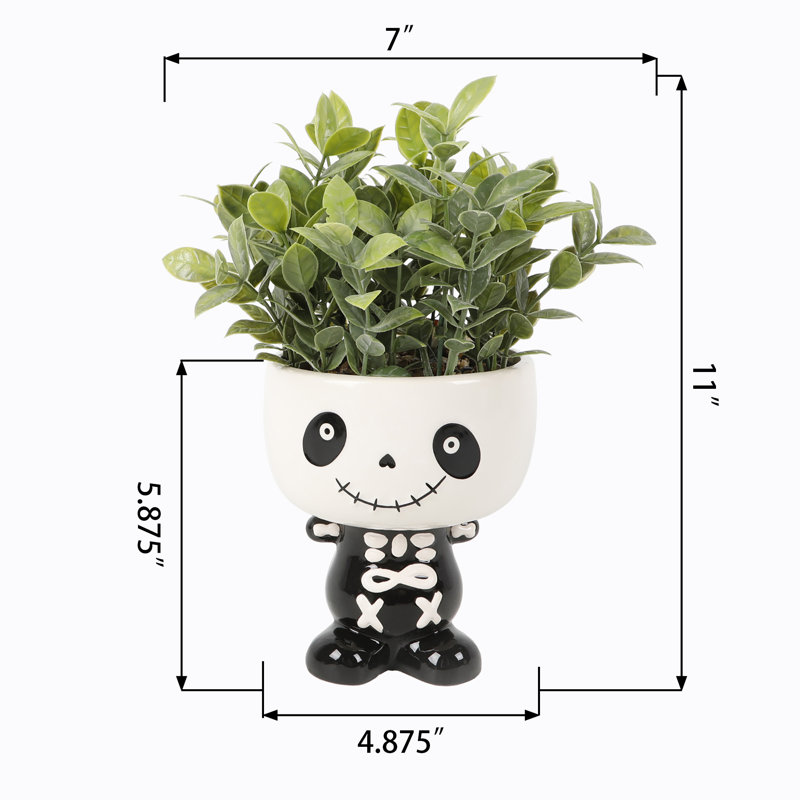 11'' Faux Eucalyptus Plant in Ceramic Planter