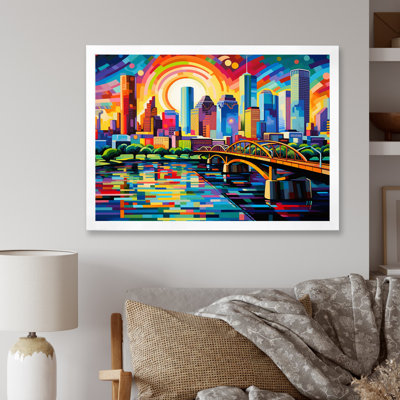 Art urbain sur toile City Houston Popart