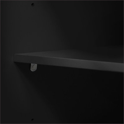Îlot de cuisine avec table de salle à manger extensible - ferme noire, rangement et amp; Puissance | 47 po | Moyen | Bois aggloméré, bois d'hévéa