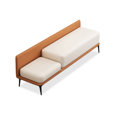 Banc rembourré orange