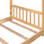 Lit plateforme simple naturel avec thème maison. Fabrication pour la chambre à coucher dans la conception. Pin et. Mobilier spacieux