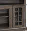 Meuble télé classique pour téléviseur de 65 po ou moins avec espace de rangement ouvert et fermé, noyer foncé / noir Classic-102427929-102427931
