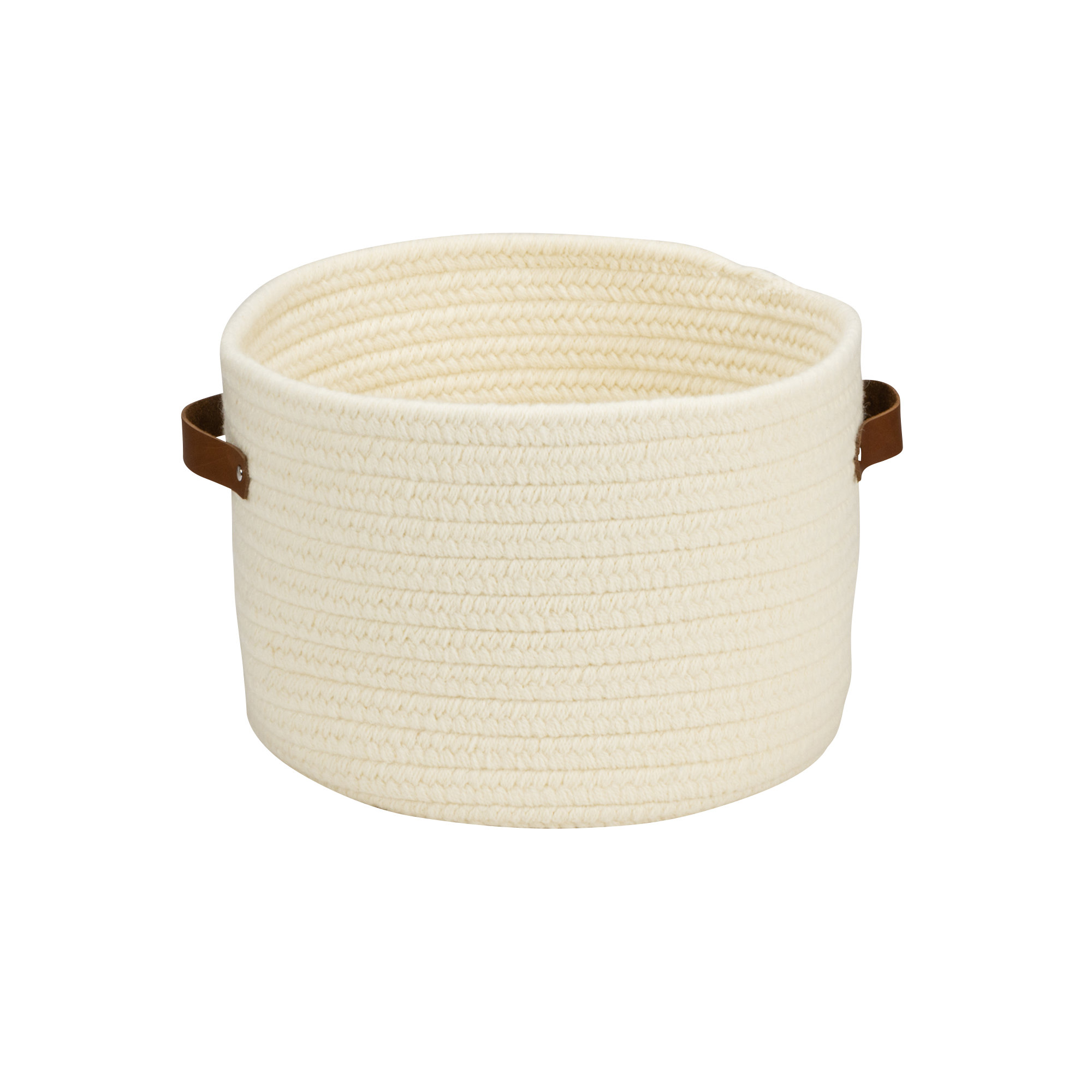 Monaco Wool / Felt Decorative Basket 1, Natural, 18" H x 18" W x 14" D