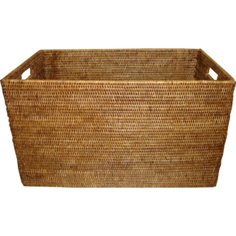 Panier à linge rectangulaire, Brun antique