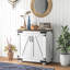 Armoire de rangement, buffet avec porte de grange, tablette réglable
