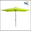 Parasol d'extérieur à DEL solaire de haute qualité 10 x 6,5T avec manivelle et bouton-poussoir inclinable pour le jardin-544744489