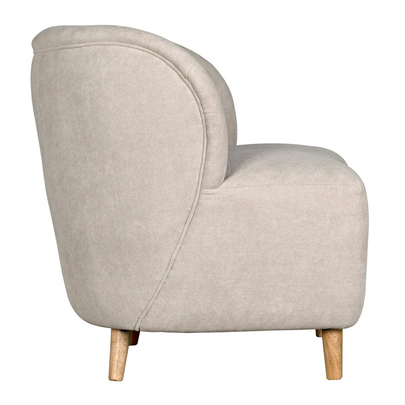 Laffont Barrel Chair, Beige, Clear