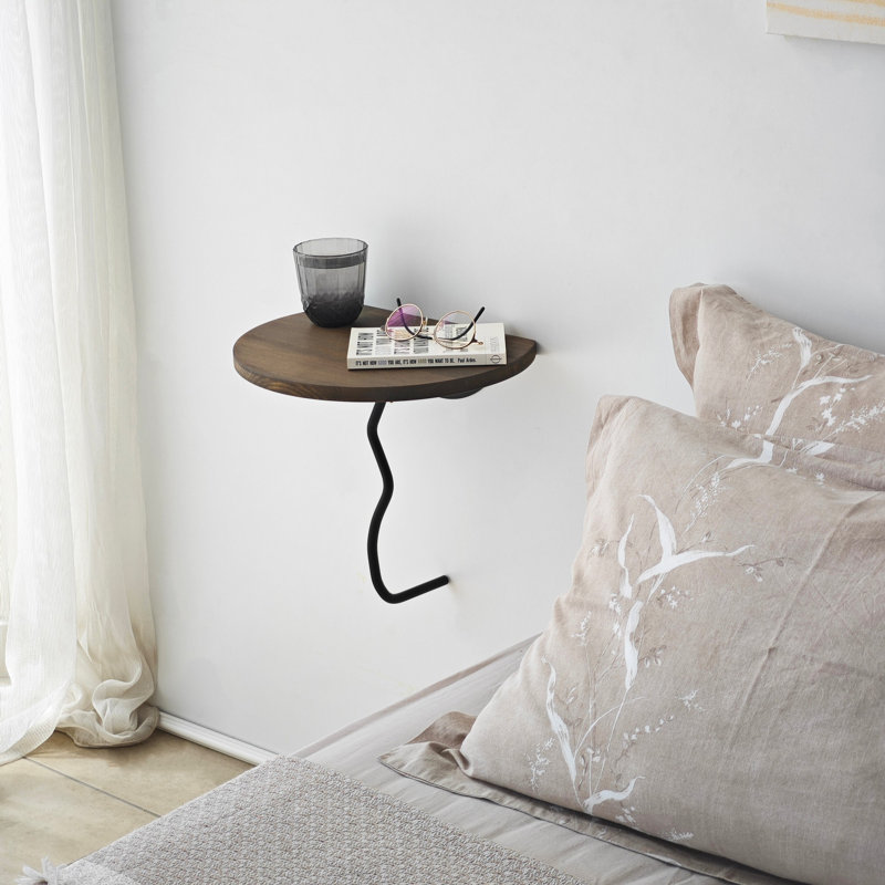 Locelso Wood Floating Shelf, 35cm H x 35cm W x 35cm D, Black