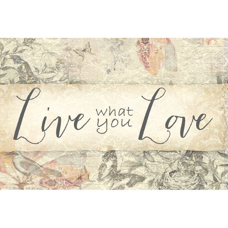 Live What You Love Cottage 1 Piece Wrapped Canvas Wall Art, 51cm H x 76cm W