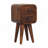 Solid Wood Extra Mini Curved Chestnut Nightstand