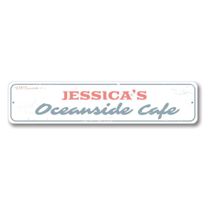 Oceanside Cafe Custom Aluminum Sign