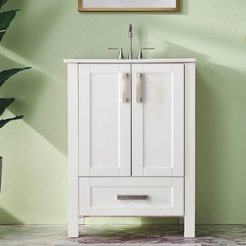 Meuble-lavabo simple 24 po, Blanc