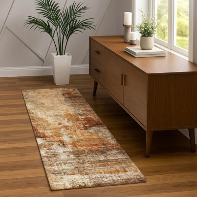 Machine Washable Indoor/Outdoor Matsumura ACN2300 Abstract Rug