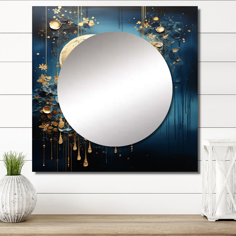 Esabel - Miroir décoratif carré lune pour chambre à coucher, 23 po x 23 po