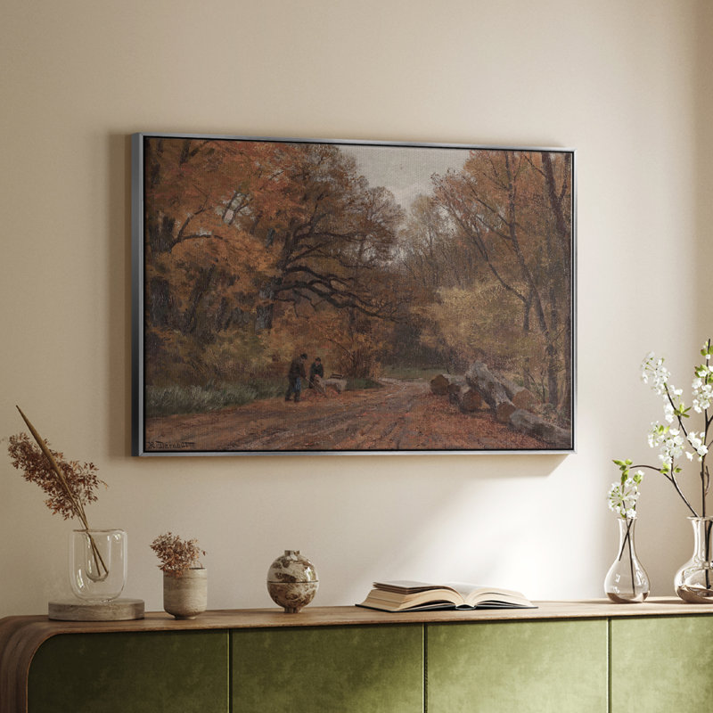 «Vintage Landscape -CCCX» sur toile, Argent, H 17 po x l 25 po