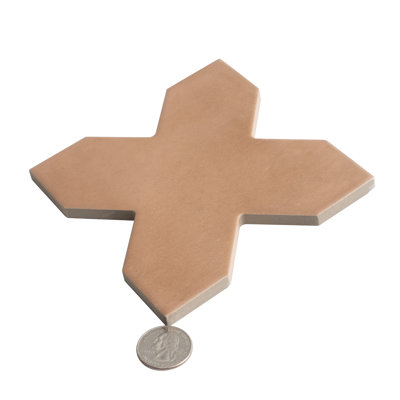 Seville 5 X 5 In. Matte Terracotta Porcelain Cross Wall And Floor Tile (5.31 Sq Ft/Case) - 34 Pack