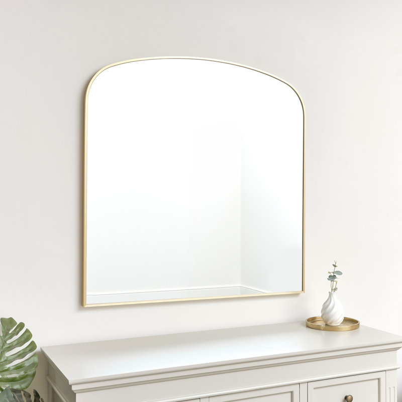 Berneil Metal Curved Mirror, Gold