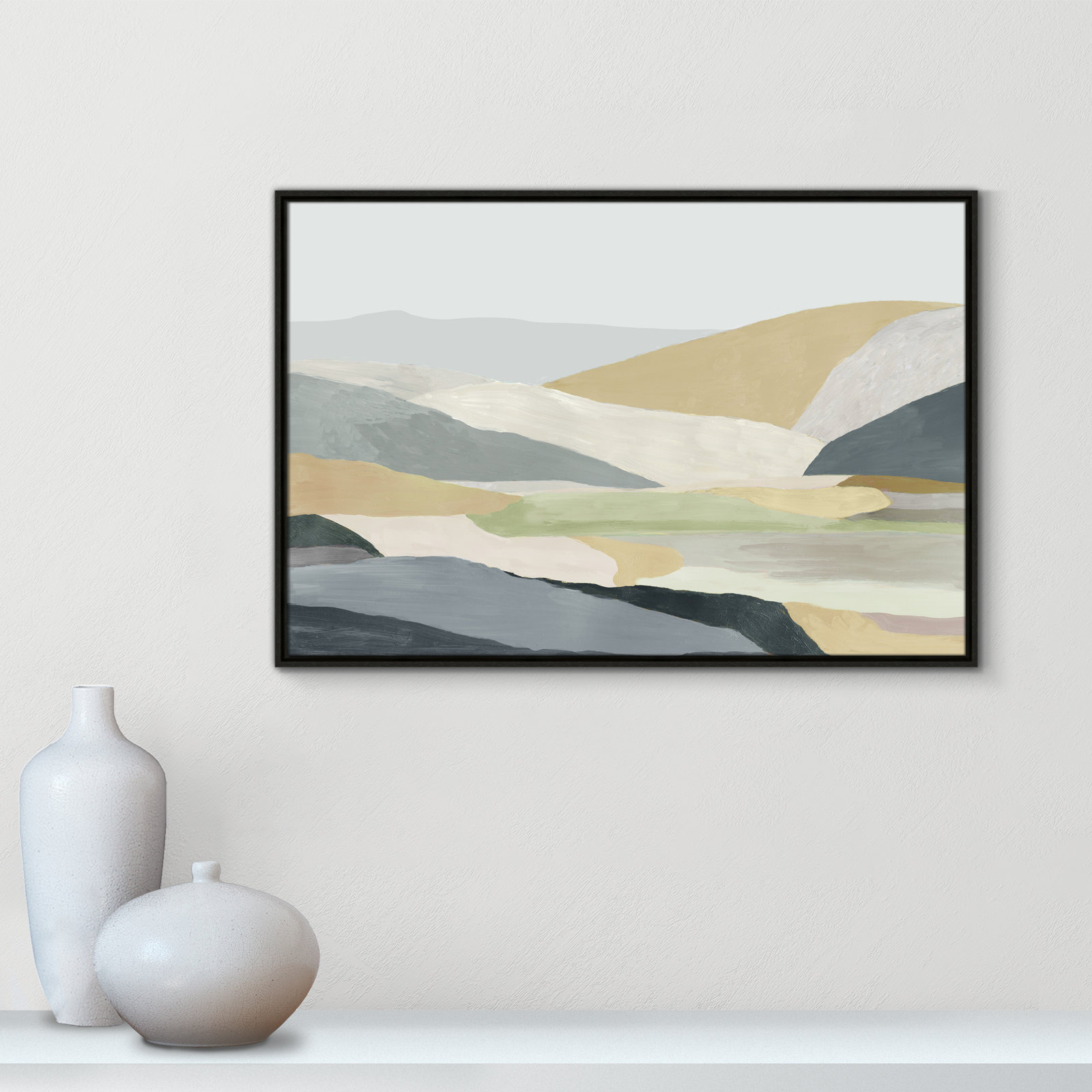 Blair "Warm Hills I" Painting, 25.5" H x 37.5" W x 2" D, Espresso Canvas