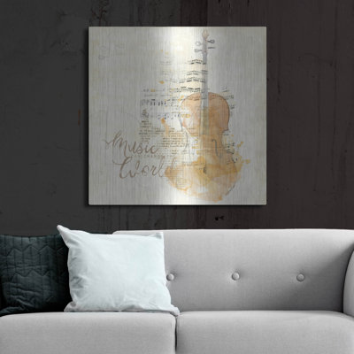 Art mural en métal luxueux «Musical Gift 1» par Katie pertiet