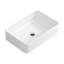Lavabo vasque rectangulaire au-dessus du comptoir en porcelaine blanche en céramique moderne