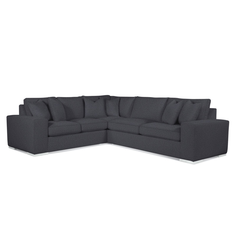 Memphis Sectional, White Sugar Performance; 0863-91, Left Hand Facing, Frost White