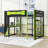 Full Size Wooden Loft Bed with Integrated Desk, RGB Lighting and Storage Shelves-442210729