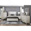 Table de chevet 1Pc avec 2 tiroirs, finition blanche antique