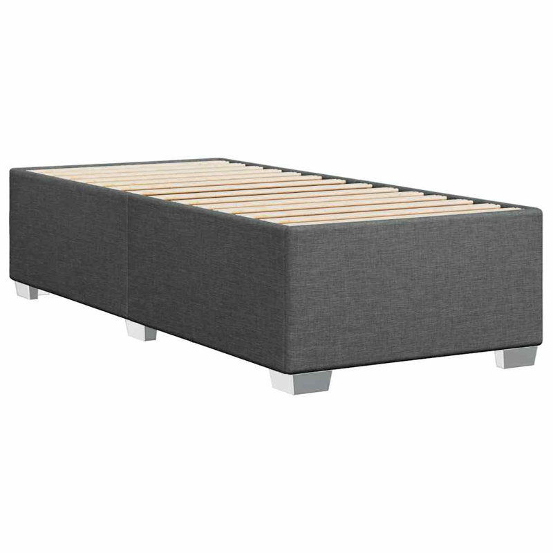 Bemnet Upholstered Bed, Single, Dark Grey