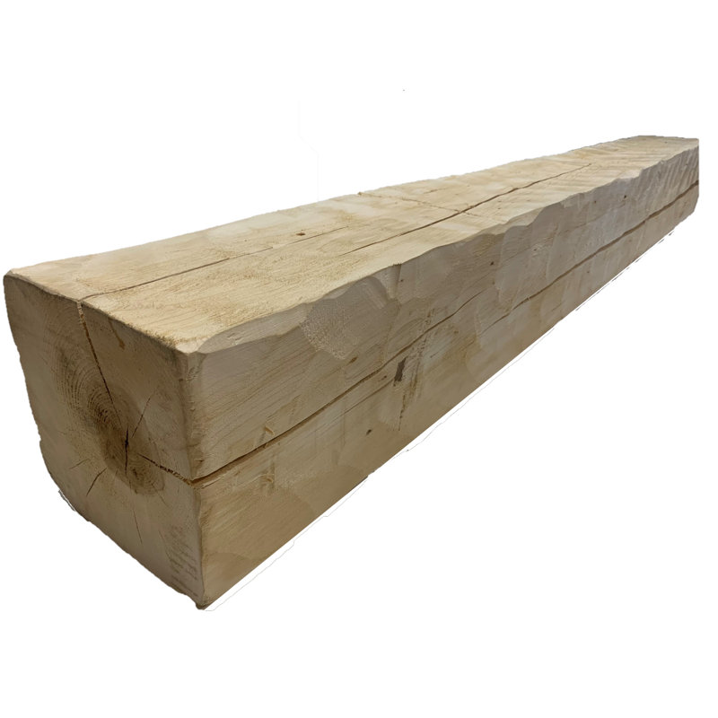 Wilson Barnwood Fireplace Shelf Mantel, Driftwood, 8" H x 48" W x 6" D