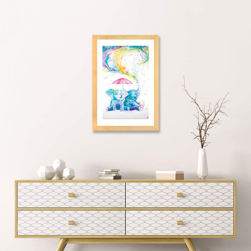 Décoration murale pour enfants Mischief, Papier encadré naturel, H 24 po x l 16 po x P 1 po