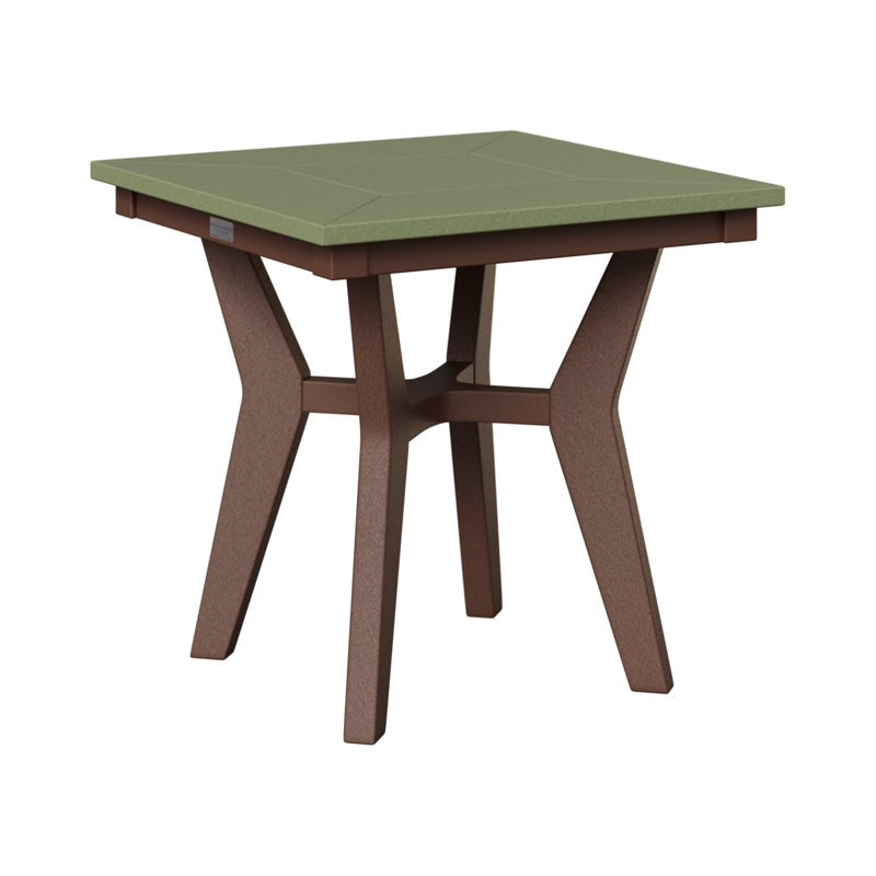 Mayhew Outdoor Square Side Table, Chocolate Brown, Sage