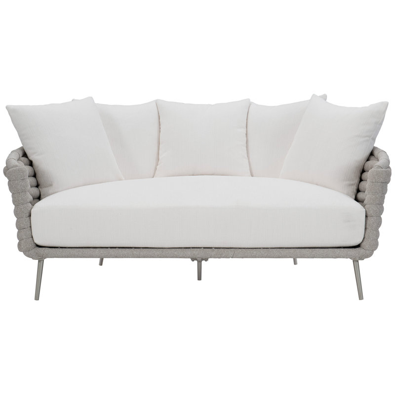 Wailea Outdoor 2 - Seat Patio Daybed, White Sunbrella 6063-000