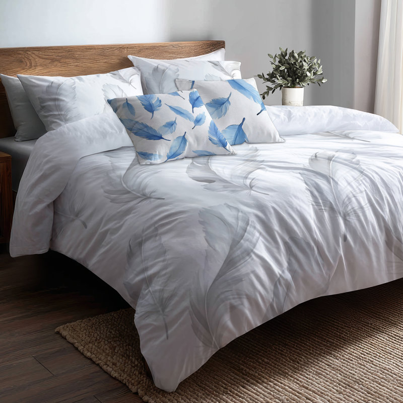Ensemble de literie 5 pièces French Country, Housse de couette très grand + 4 pièces supplém