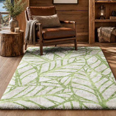 Tapis Dream Shag ADS744 de qualité supérieure, lavable à la machine et à motif floral