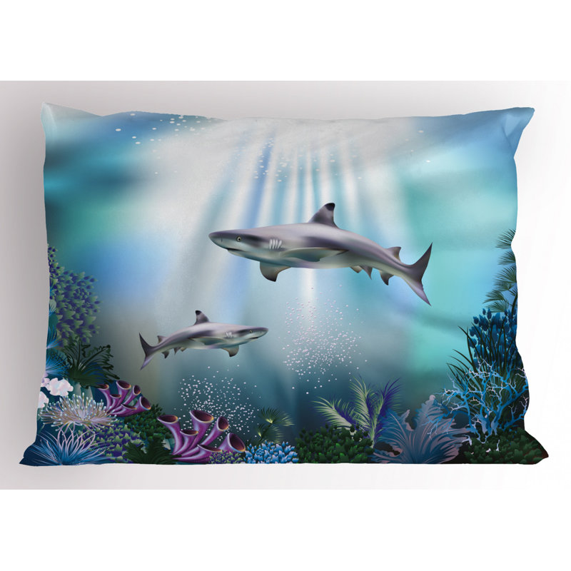 Shark Polyester Sham Set, Twin