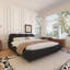 Lit moderne pour très grand lit, fabrication en bois massif, rembourrage imperméable et rembourré, lit de luxe noir avec matériau,-1379944511-1379944509
