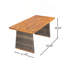 Table de salle à manger d'extérieur en bois d'acacia, finition teck + osier gris