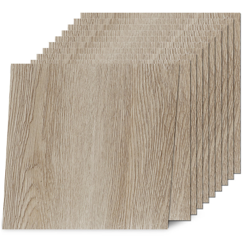 12" x 12" Luxury Vinyl Tile,Self-adhesive Vinyl Flooring, Desert Oak