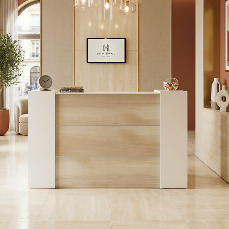 Gradon Rectangle Synthetic Laminate Reception Desk
