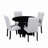 5-Piece Round Dining Table Set-116586712-116586711