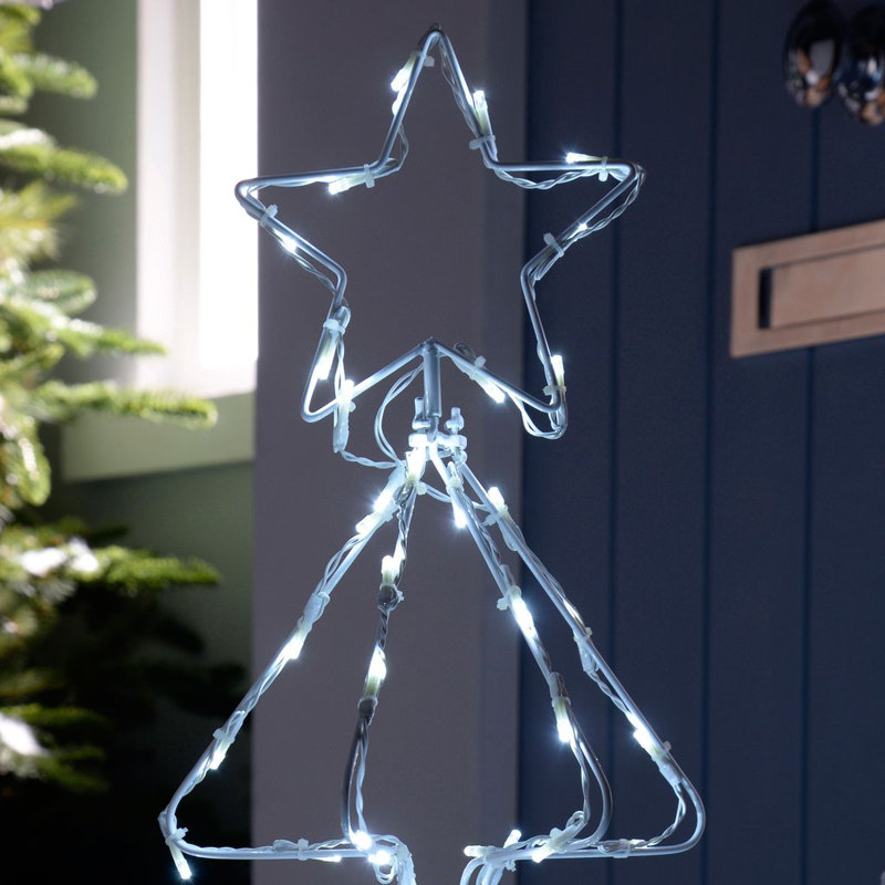 Pre-Lit Animated Multi-Function Christmas Tree Lighted Display